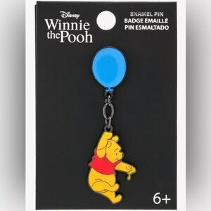 Loungefly Disney Winnie the Pooh Enamel Pin with Blue Balloon
